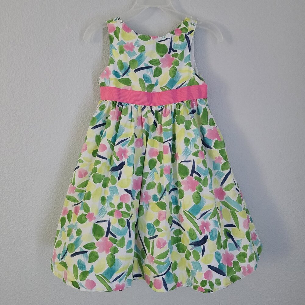 Gymboree Flower Garden Watercolor Party Dress Girls Size 4